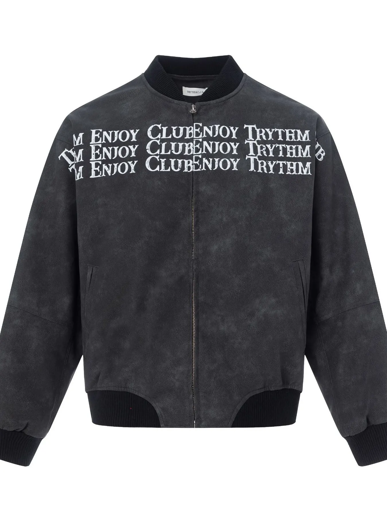 Men's Zip Up Letter Graphic Bomber Jacket