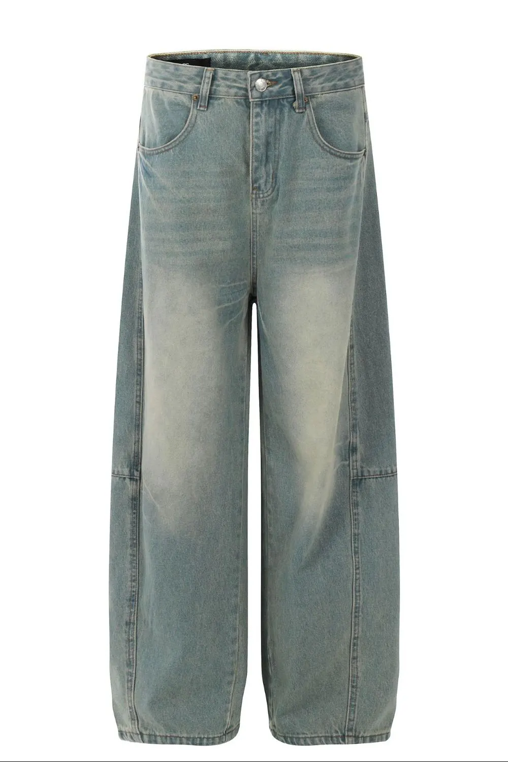 Men's Faded Wide Leg Jeans