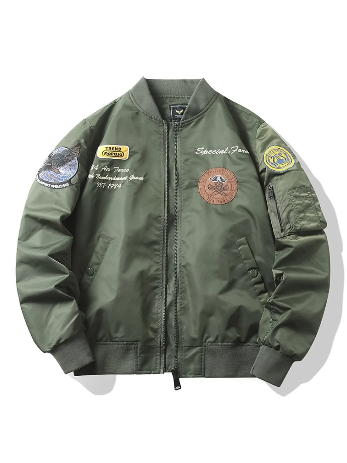 Men's Plus Size Zip Up Bomber Jacket